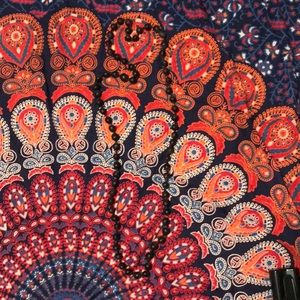 Long beaded black necklace